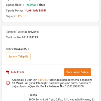 İade Edilen Ürünün Zamlanması Nedeniyle Mağduriyet Yaşadım