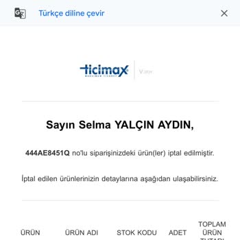 Kargoya Verilen Ürünlerim Sebepsiz İptal Edildi