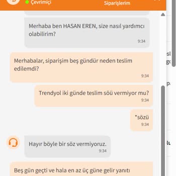 Hızlı Teslimat Vaadine Rağmen Geciken Sipariş Ve Yetersiz Müşteri Hizmeti