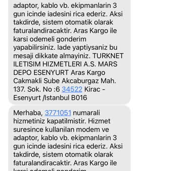 TurkNet İptal Sonrası Haksız Borç Ve Modem Ücreti Mağduriyeti