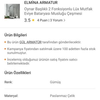 Ürün Açıklaması Ve Müşteri Hizmetleri Deneyimi Hayal Kırıklığı Yarattı