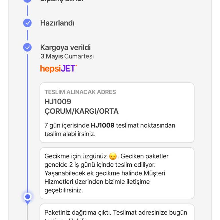 Hepsijet Hepsiburada'dan Aldığım Ürün 15 Gündür Teslim Edilmedi, Müşteri Hizmetleri Yetersiz