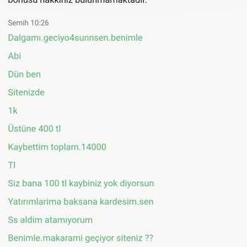 Kayıp Bonusum Eksik Yatırıldı, Canlı Destek İlgisiz Kaldı