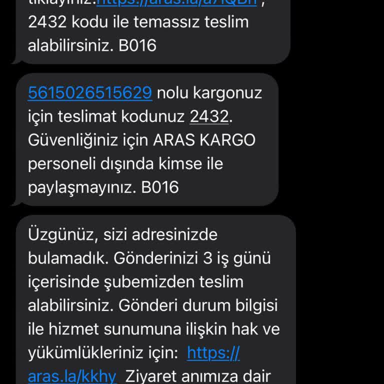 Aras Kargo Teslimat Sorunları Ve Yanıltıcı Bilgilendirme