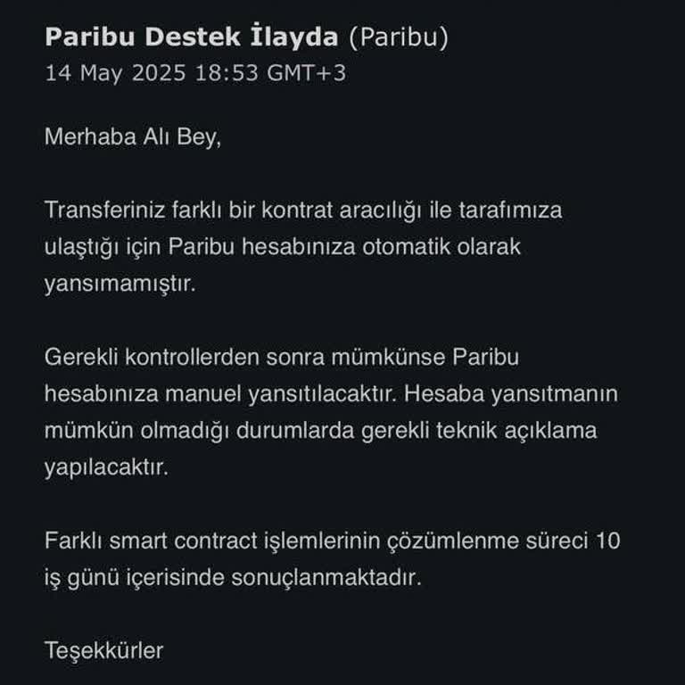Tether Transferinde 10 İş Günü Bekleme Süresi Mağduriyeti