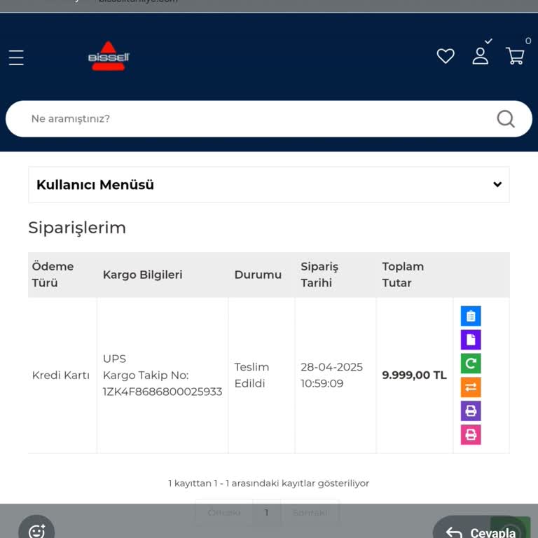 Bissell Türkiye Bissell Siparişim Yerine Ucuz Aksesuar Gönderdiler