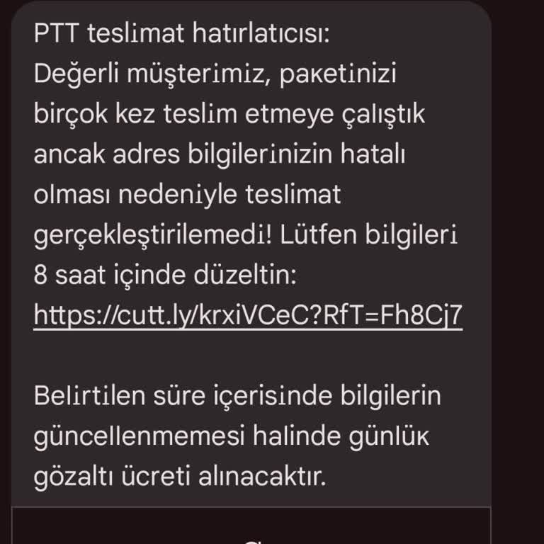PTT'den Gelen Şüpheli Adres Düzenleme Mesajı Endişesi