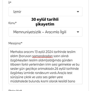 BMW 320i'de Süregelen Trim Sesleri Ve Yetersiz Satış Sonrası Hizmet