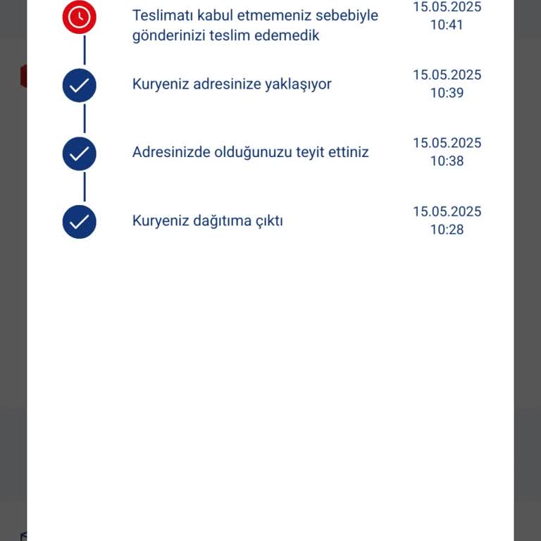 Kargo Dağıtımda Görünüp Haber Verilmeden İade Edildi