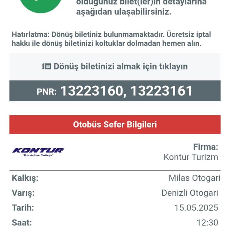 Güzergah Değişikliği Ve Bilet İptaliyle Mağduriyet