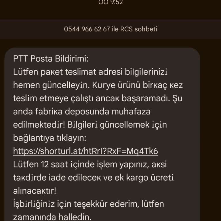 Şüpheli Kargo Mesajıyla Kişisel Bilgilerim Risk Altında