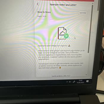 Haber Verilmeden Siparişimin İptal Edilmesi Ve Canlı Destek Sorunu