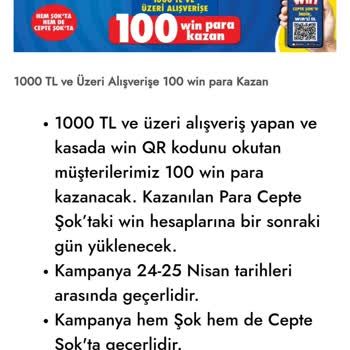 Kampanya Koşullarına Rağmen 100 Wın Puanım Yüklenmedi