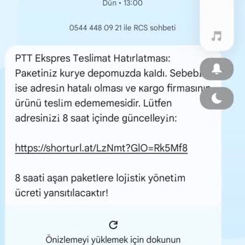 Bilgim Dışında Numaramdan Sahte Kargo Mesajı Gönderildi Mağduriyet Yaşadım