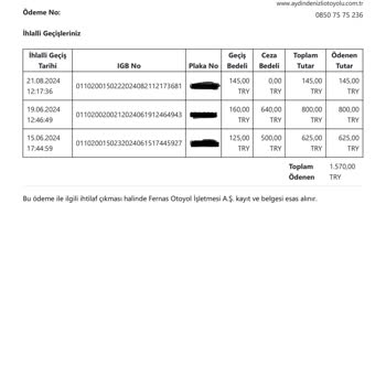 Fernas Otoyolunda Ödemelere Rağmen Haksız İcra Mağduriyeti