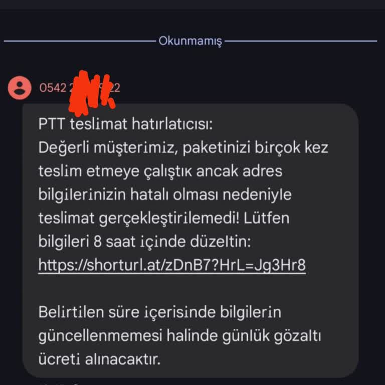 PTT Adı Kullanılarak Kişisel Verilerimin İzinsiz Kullanımı Ve Tehdit İçeren Mesaj Hakkında Şikayet