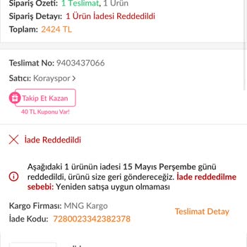 Lekeli Ayakkabı Gönderildi, İade Reddiyle Mağdur Edildim