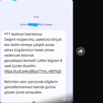 Numaram Bilgim Dışında Sahte Kargo Mesajları İçin Kullanılmış