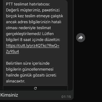 Numaram Bilgim Dışında Sahte Kargo Mesajları İçin Kullanılmış