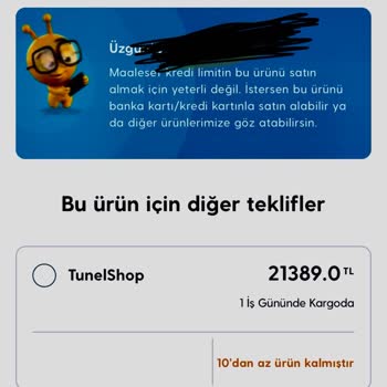 Yeterli Limite Rağmen Satın Alma İşlemi Gerçekleşmiyor