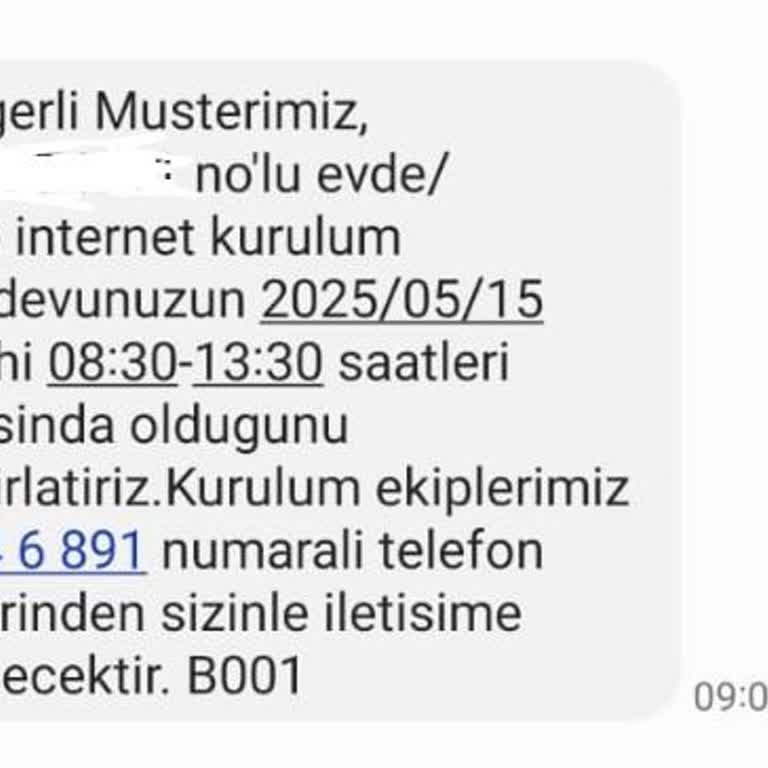 Sabit İnternet Kurulumunda Randevuya Uyulmaması Ve Bilgilendirme Eksikliği