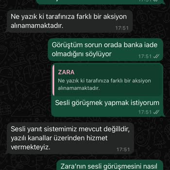 Zara İade İşlemi Yapılmadı Param Da Ürünüm De Yok