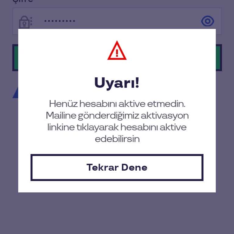 Aktivasyon Maili Gelmediği İçin Giriş Yapılamıyor