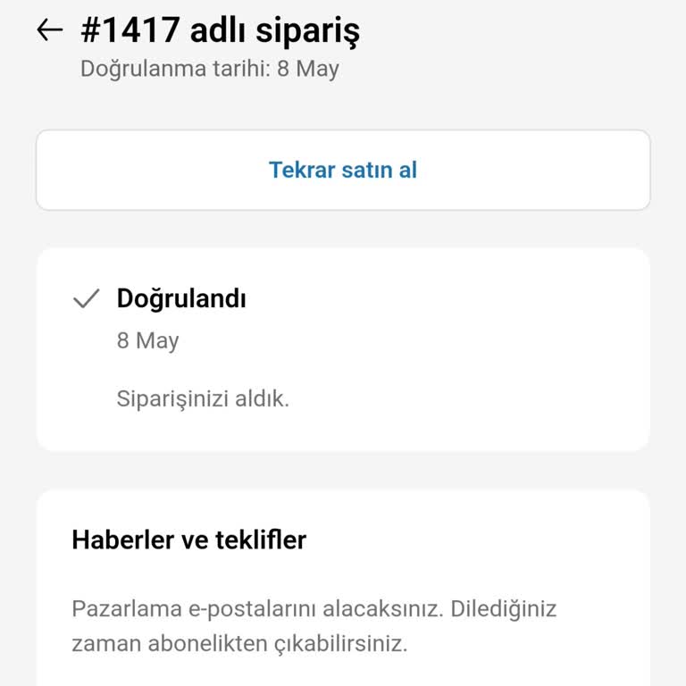 Sipariş Sonrası İletişimsizlik Ve Belirsizlik Yaşadım