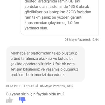 Beta Plus Teknoloji Garantisiz Ürün Ve İlgisizlikle Mağdur Ediyor