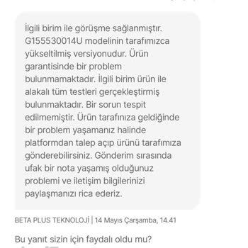 Beta Plus Teknoloji Garantisiz Ürün Ve İlgisizlikle Mağdur Ediyor