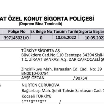 Bilgim Dışında Yenilenen Konut Sigortası Poliçesi Ve Hesabımdan Çekilen Tutarın İadesi Talebi