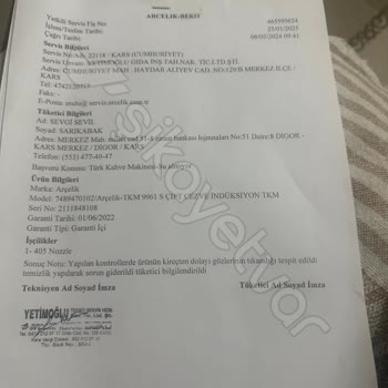 Arçelik Telve Kahve Makinesi Sürekli Arızalanıyor, Servis Sorunu Çözmüyor