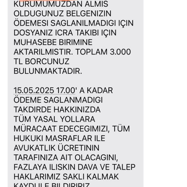 Onayım Olmadan Sertifika Ücreti İçin İcra Ve Mahkeme Tehdidi