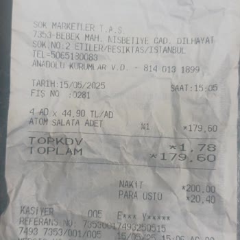 Şok Market'te Para Üstü Sorunu Ve Kasiyer Davranışı