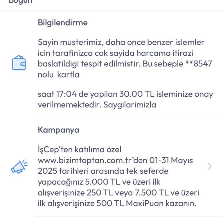 Harcama İtirazı Sonrası Yetersiz İletişim Ve Destek Nedeniyle Mağduriyet