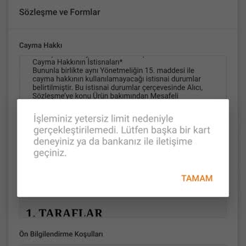 Harçlık Avansımda Bakiye Var Ama Alışveriş Yapamıyorum, Limit Uyarısı Alıyorum
