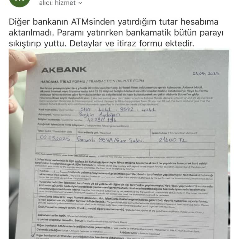 ATM'de Yutulan Param 3 Haftadır Hesabıma Yatmadı!