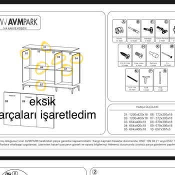 Vivense Dolabın 7 Ana Parçası Eksik Teslim Edildi Çözüm Bekliyorum