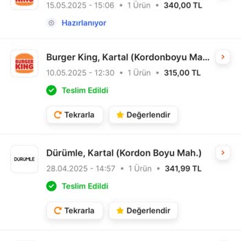 3 Saatten Fazla Geciken Sipariş Ve Restorana Ulaşılamaması Nedeniyle Yaşanan Mağduriyet