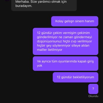 Çekim Talebim 2 Haftadır Karşılanmıyor, Canlı Destek Yanıt Vermiyor