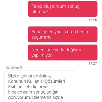 Yanlış Ürün Gönderimi Ve Çözüm Eksikliği