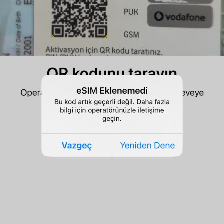Vodafone Bayisinden Aldığım Esım Aktifleştirilemiyor, Sorunuma Çözüm Bulunamıyor