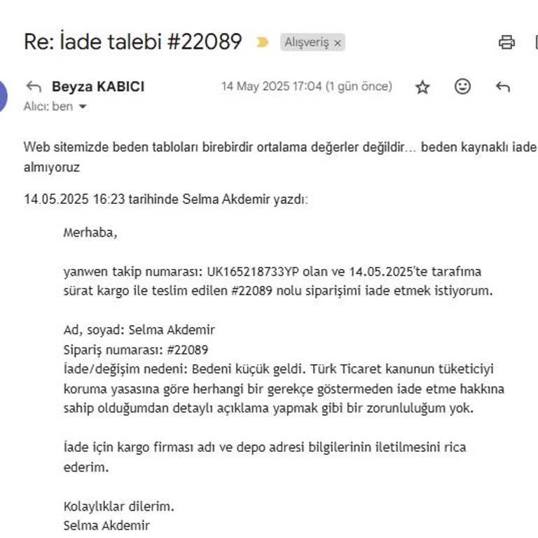 Seraphine Siparişim Geç Teslim Edildi İade Ve Fatura Sorunları Yaşadım