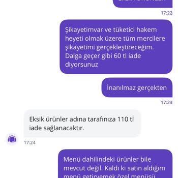 Eksik Ve Hatalı Sipariş, Yetersiz Canlı Destek Ve Adil Olmayan İade Süreci