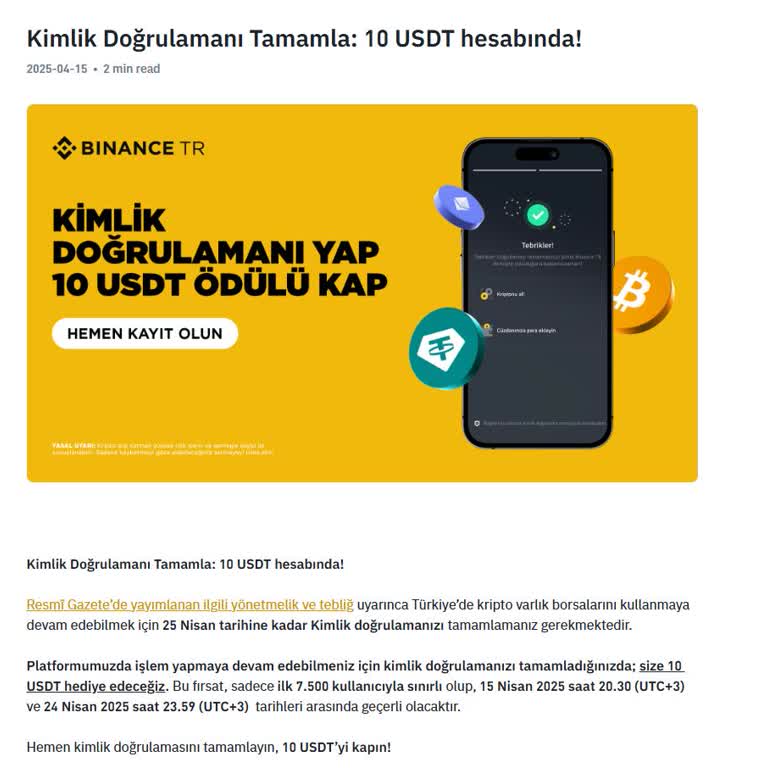 Binance TR Seviye 3 Doğrulama Sonrası Söz Verilen Kuponlar Teslim Edilmedi
