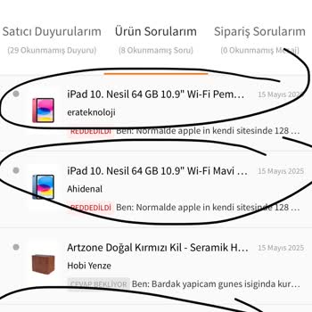 İpad 10. Nesil 64 GB Seçeneği Ve Satıcıların Soruları Reddetmesi