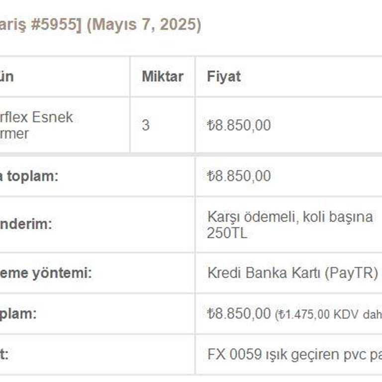 Sipariş Sonrası Fiyat Artışı Ve Kargo Bilgisi Verilmemesi