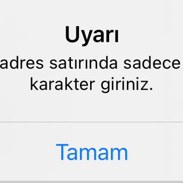 Mavi Mobil Uygulamasında Adres Girişi Hatası Ve Türkçe Karakter Sorunu