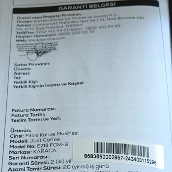 Karaca Just Coffee Aroma 2 Makinesinde Vida Sorunu Ve Garanti Reddi