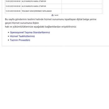 Kargo Teslim Edilmeden Teslim Edildi Görünüyor, Müşteri Hizmetleri Çözüm Sunmuyor
